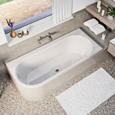  Aura 170×75 aszimmetrikus kád (jobbos vagy balos) kád, zuhanykabin