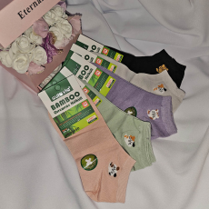 Aura Via Bambusz titokzokni vegyes színben 5 pár/cs CICA MINTÁS 35-38