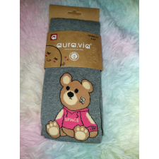 Aura Via Kislány szürke harisnya macis mintával (7-9 Éves) gyerek harisnya