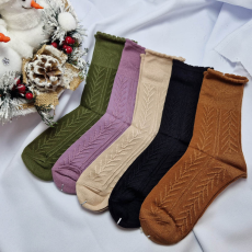 Aura Via Női gyapjú zokni anyagában mintás 5 pár/cs 35-38