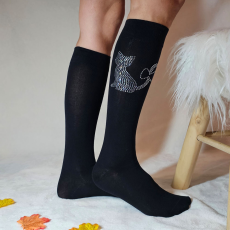 Aura Via Női köves cicás térdzokni 38-41