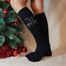 Aura Via Női köves szarvaspár térdzokni 35-38