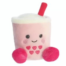 Aurora World Palm Pals: Bubble Tea plüssfigura - rózsaszín, 13 cm plüssfigura