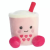 Aurora World Palm Pals: Bubble Tea plüssfigura - rózsaszín, 13 cm