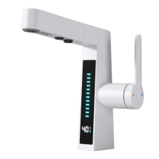 AUSTLER FH-3429 smart mosdó csaptelep - multifunkciós fej - vízhőfok kijelző (fehér) csaptelep