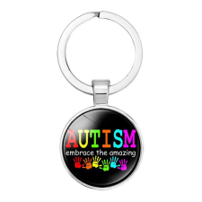 Autizmus kulcstartó kulcstartó