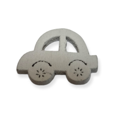  Autó lézervágott fa forma, fehér dekorációs kellék