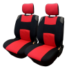 Autófejlesztés Üléshuzat univerzális betétes fekete-piros első ülésekre