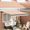  Automatikus Behúzható Ernyő Többszínű Csík 350x250 cm