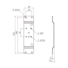 Autonics SPB-F02 Tápegység rögzítő konzol 120-480W-ig villanyszerelés