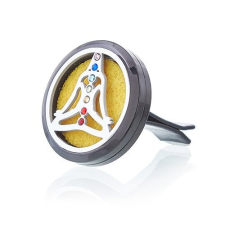 Autós Aroma Diffúzor - Pewter Yoga Chakra - 30mm illóolaj párologtató