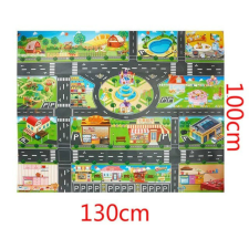  Autós játszószőnyeg, játszószőnyeg gyerekeknek 100x130 cm színes játszószőnyeg