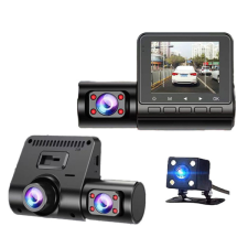  Autós menetrögzítő kamera,tolatókamerával, utastér kamerával REC-C50 holm7180 autós kamera