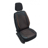  Autósüléshuzat-készlet, univerzális, első-hátsó, osztott ülés, fekete, barna varrással, ecobőr