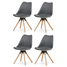 AUTRONIC CT-762 GREY étkezőszék szett, 4 db, szürke bútor