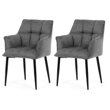AUTRONIC DCH-J2139 GREY2 étkezőszék szett, 2 db, szürke bútor