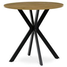 AUTRONIC Étkezőasztal 80 x 80 cm, vad tölgy, világosbarna, M bútor