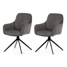 AUTRONIC Étkezőszék-készlet visszahúzható mechanizmussalDCH-P3174 GREY2, 2 db, szürke bútor