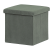AUTRONIC Tárolós puff, zöld kordbársony, 38×38×38 cm