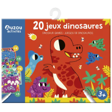 Auzou Letörölhető fejtörő feladatkártyák, Dinoszauruszok Auzou kreatív és készségfejlesztő