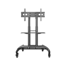  AVA1500 30-70" görgős padló TV állvány, fekete tv állvány és fali konzol