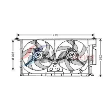 AVA Clever Choice ventilátor, motorhűtés PE7538 autóalkatrész