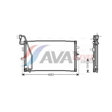 AVA QUALITY COOLING kondenzátor, klíma AVA QUALITY COOLING SB5056 autóalkatrész