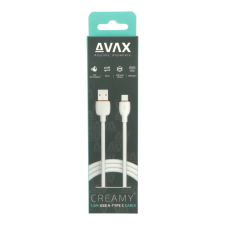 AVAX CB620 CREAMY+ USB-A - USB-C kábel 1.5m fehér-rozéarany (CB620) kábel és adapter