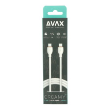 AVAX CB622 CREAMY+ USB-C kábel 1.5m fehér-rozéarany kábel és adapter