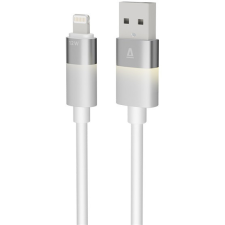 AVAX KAB AVAX CB311 GLOWY USB-A - Lightning töltőkábel, fehér - 2m kábel és adapter