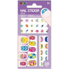 AVENIR Csillogó Körömmatrica Szett - Virágok (401665) kreatív és készségfejlesztő