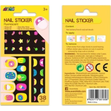 AVENIR Fluoreszkáló Körömmatrica Szett - Édességek (401667) kreatív és készségfejlesztő