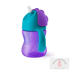 Avent Avent itatópohár rugalmas szívószállal 200ml 9hó lányos itatópohár