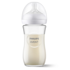 Avent SCY933/01 Natural Response üvegből készült cumisüveg 240 ml, 1hó+ cumisüveg