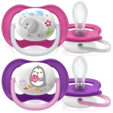 Avent Ultra Air 2 db-os játszócumi (6-18 hónap) - Elefánt és Pingvin cumi