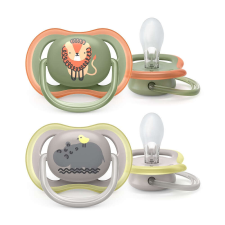 Avent Ultra air játszócumi - oroszlán/víziló 6-18hó 2db cumi