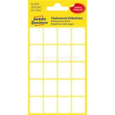 Avery 3043 22x18mm univerzális 120db-os fehér etikett (AVERY_3043) etikett