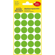 Avery 3597 18mm visszaszedhető 96db-os fűzöld jelölőpont etikett