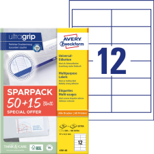 Avery 4781-65 97x42.3mm univerzális 600+180 darabos etikett etikett