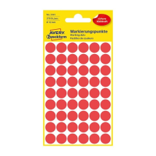Avery Etikett AVERY 3141 jelölőpont 12mm piros 270 db/csomag etikett