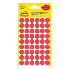 Avery Etikett avery 3141 jelölőpont 12mm piros 270 db/csomag etikett