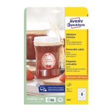 Avery Etikett avery l5081 65 mm kör visszaszedhető 10 ív/csomag etikett