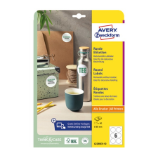 Avery Etikett avery l6229rev-10 80mm univerzális kör visszaszedhető 10 ív/csomag etikett