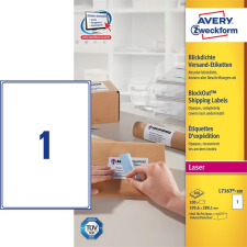 Avery Etikett AVERY L7167-100 199,6x289,1 mm fehér univerzális 100 ív/doboz etikett