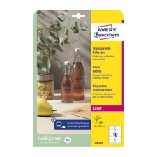 Avery Etikett AVERY L7783-25 96x50,8 mm víztiszta átlátszó 25 ív/csomag etikett