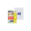 Avery Etikett címke, 45,7x21,2mm, univerzális, 65 lap, 48 címke/lap Avery, fehér