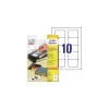 Avery Etikett címke, 70 x50,8mm, visszaszedhető, floppyra 10 címke/ív, 25 ív/csomag, Avery fehér