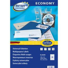 Avery Europe100 ELA009 70x25,4mm univerzális 3300db-os etikett (AVERY_ELA009) etikett