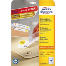 Avery L4736REV-25 45,7x21,2mm visszaszedhető 1440db-os etikett (AVERY_L4736REV-25) etikett