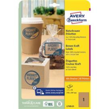 Avery L7109-25 210x297mm újrahasznosított barna kraft etikett (AVERY_L7109-25) etikett
